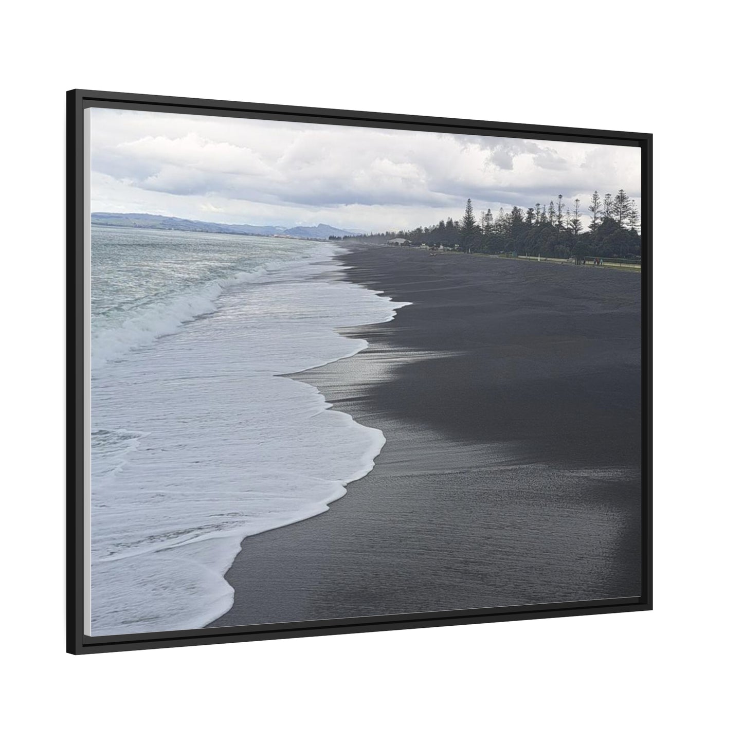 Black Beach (framed canvas)