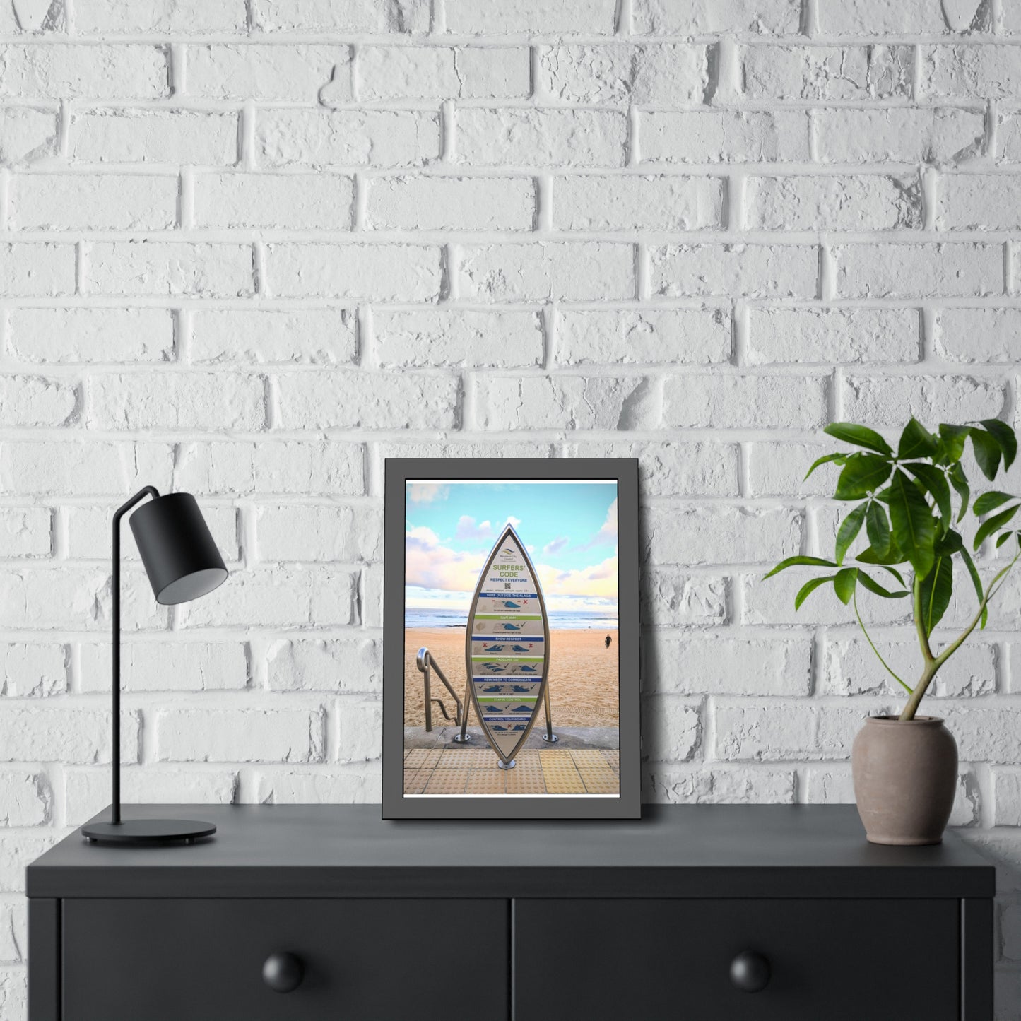 Surfers Code (framed print)