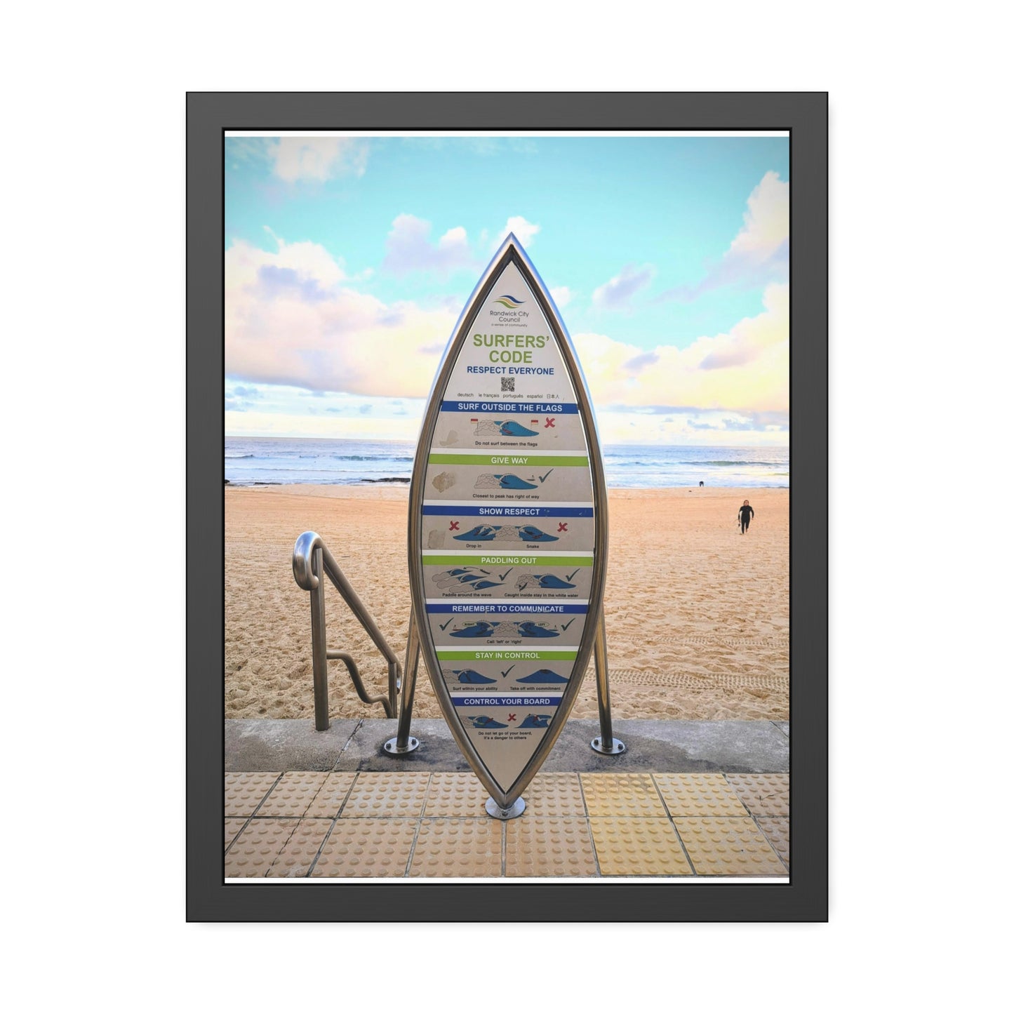 Surfers Code (framed print)