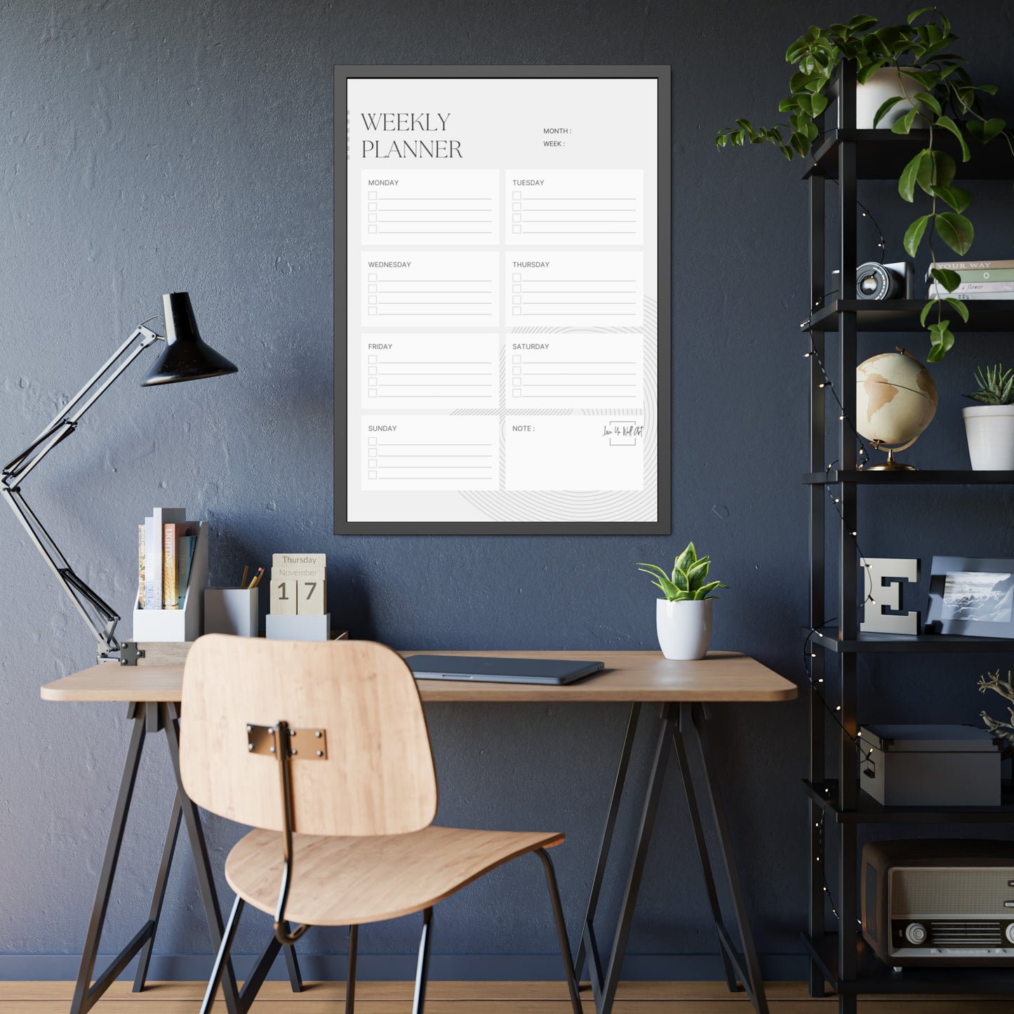 Framed Weekly Planner