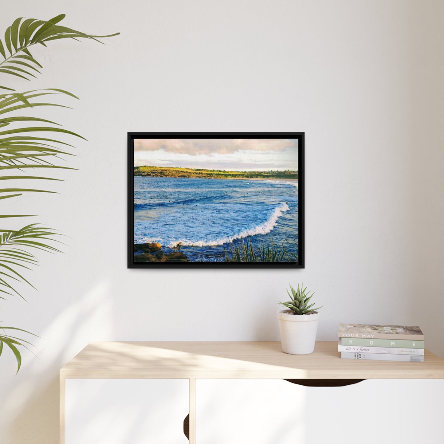 Morning Surf (framed canvas)