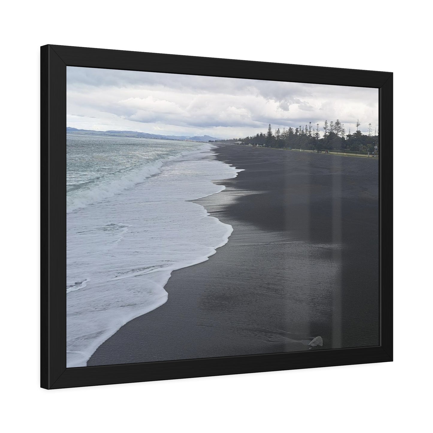 Black Beach (framed print)