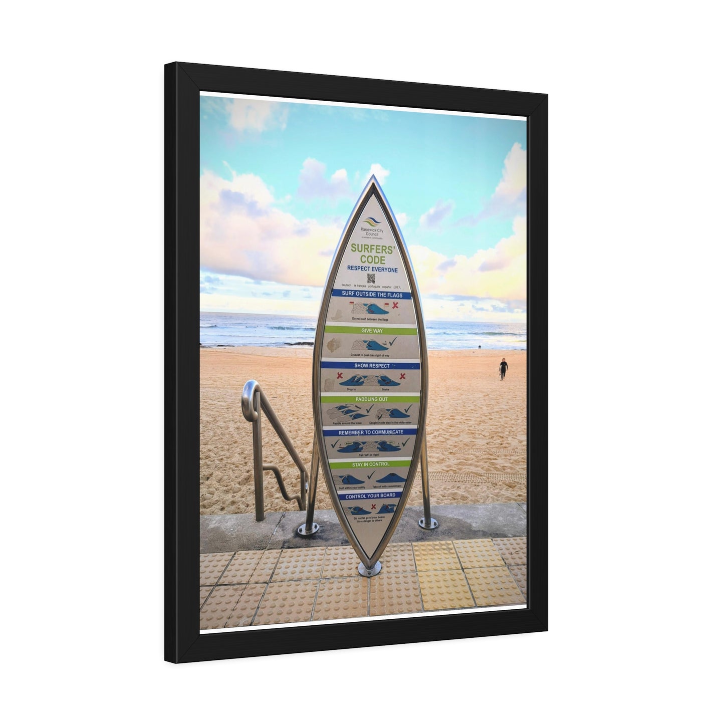 Surfers Code (framed print)