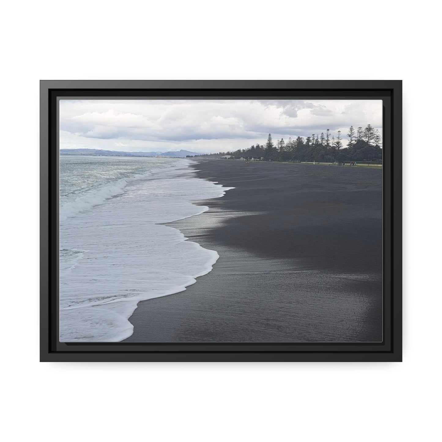 Black Beach (framed canvas)