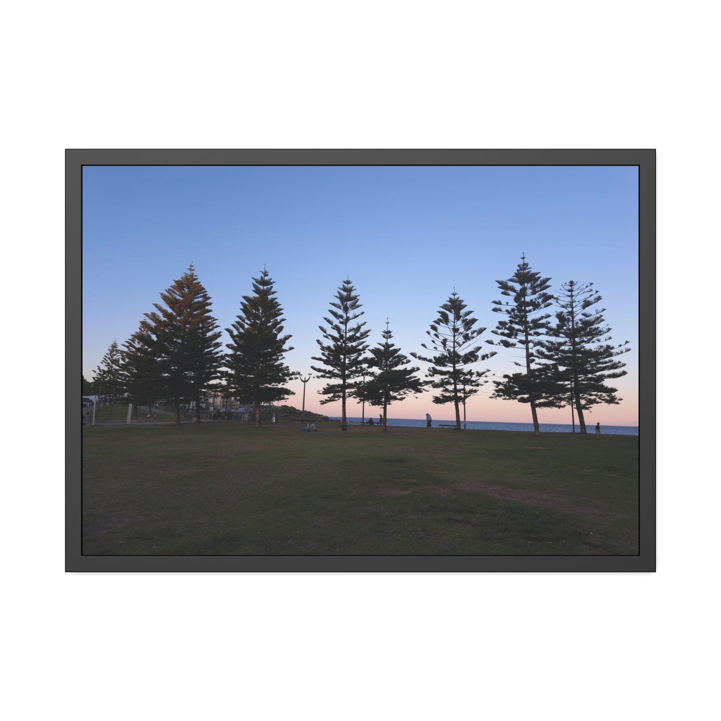 Sunset at the Beach (framed print)