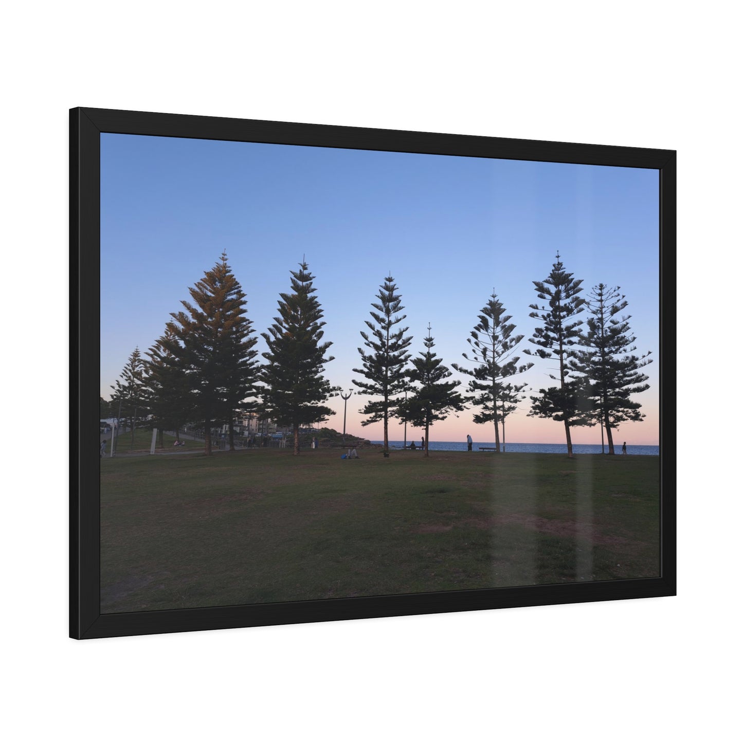 Sunset at the Beach (framed print)