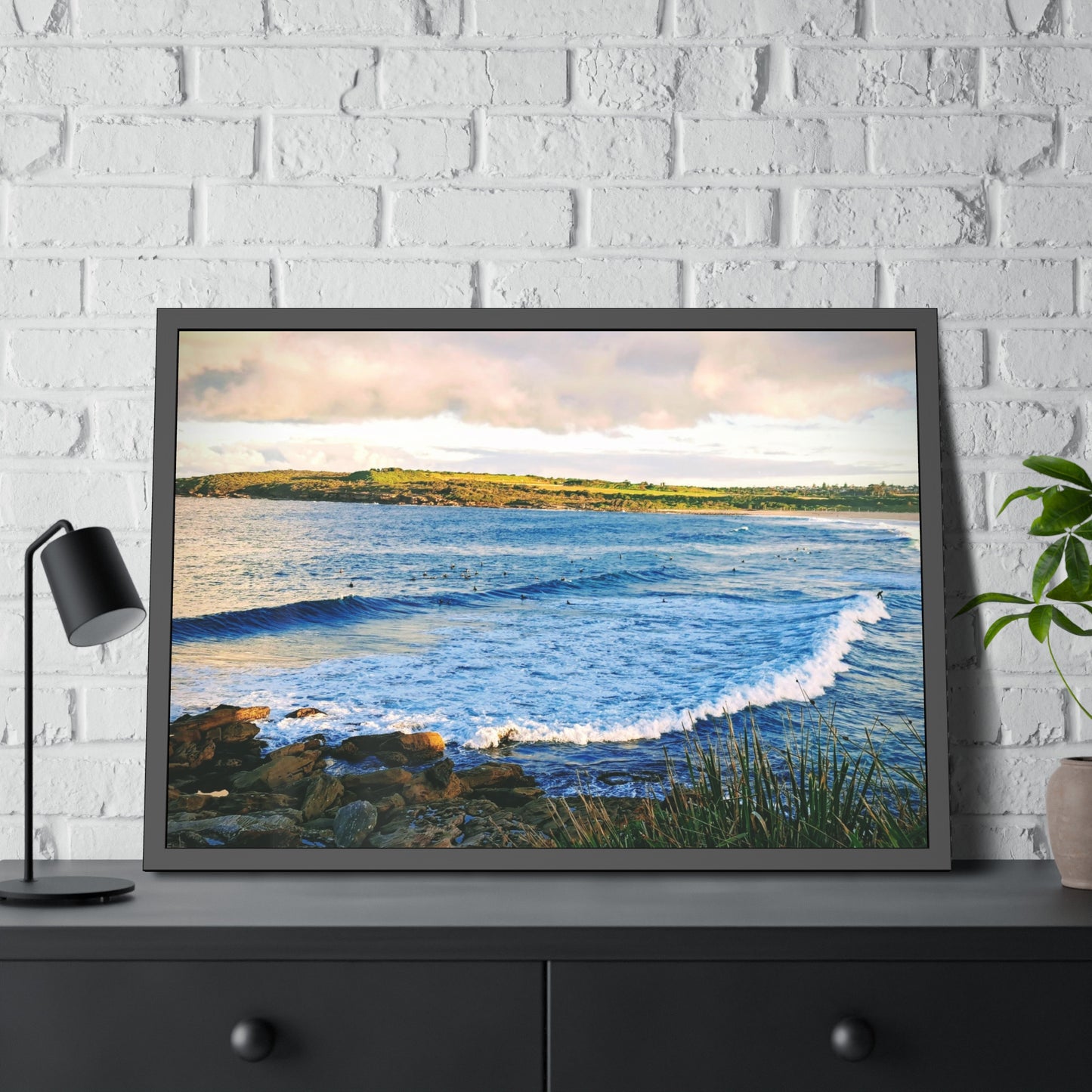 Morning Surf (framed print)