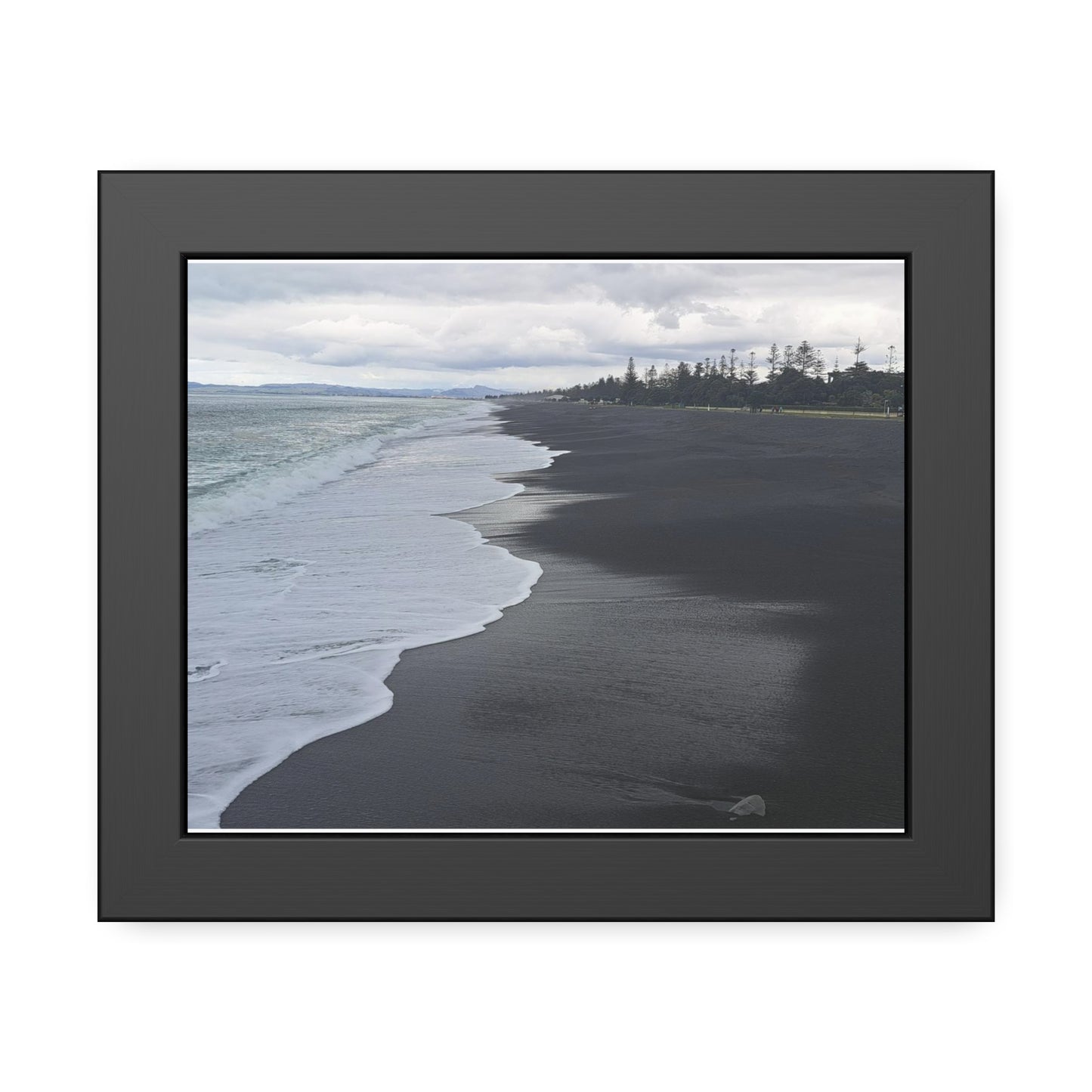 Black Beach (framed print)