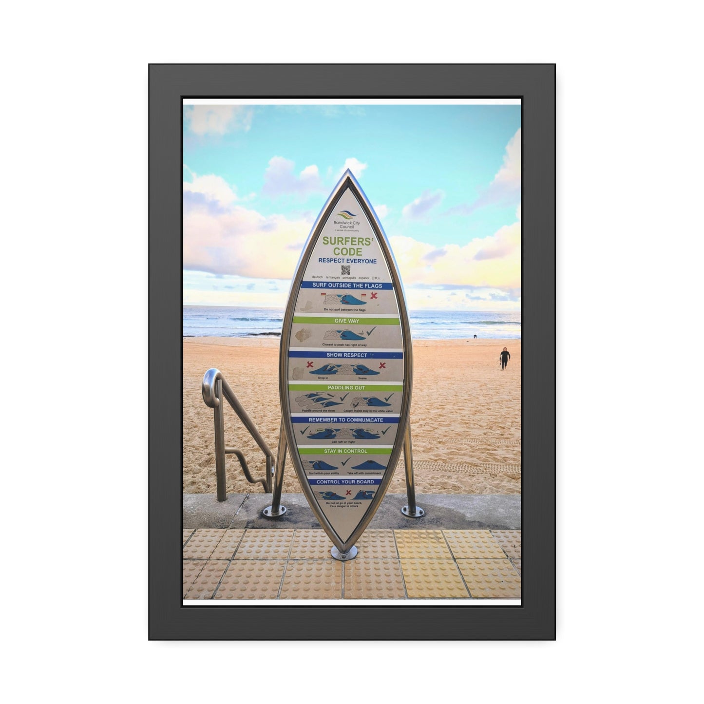 Surfers Code (framed print)