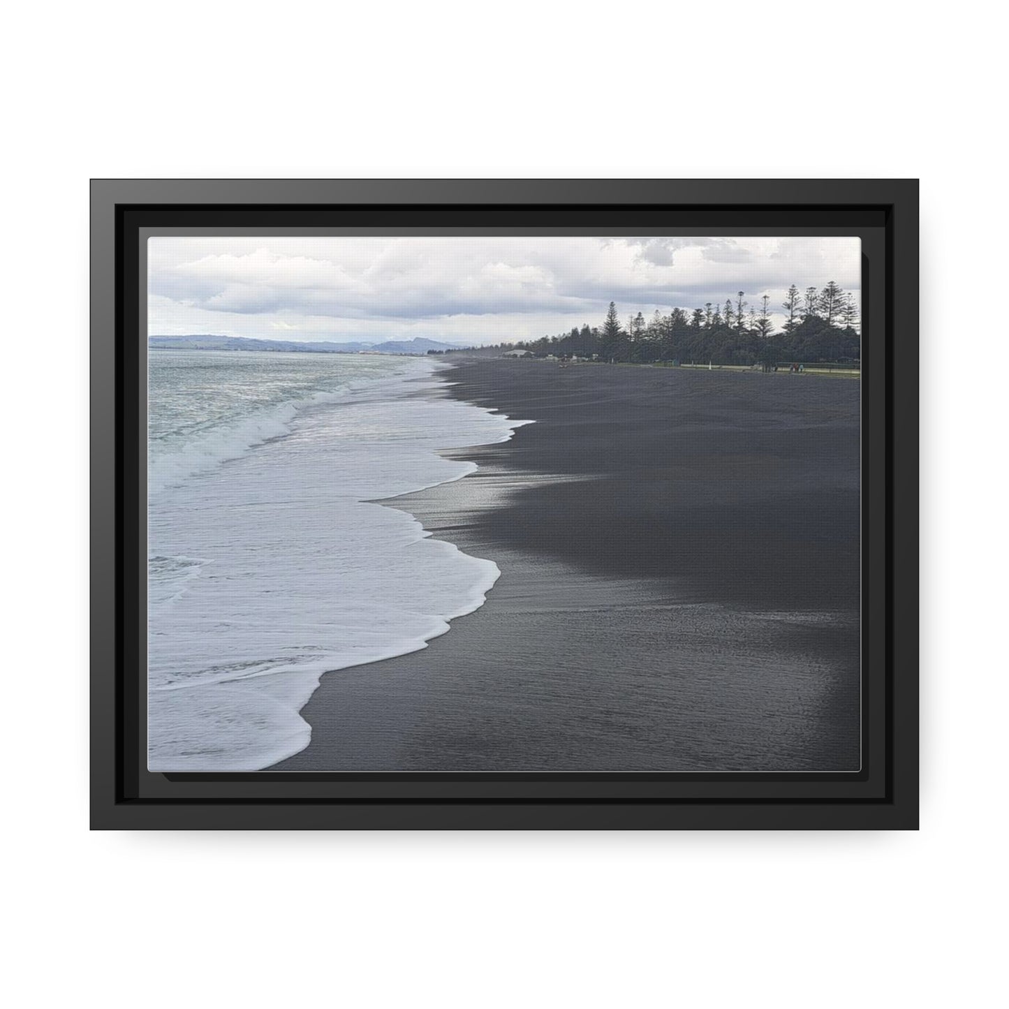 Black Beach (framed canvas)