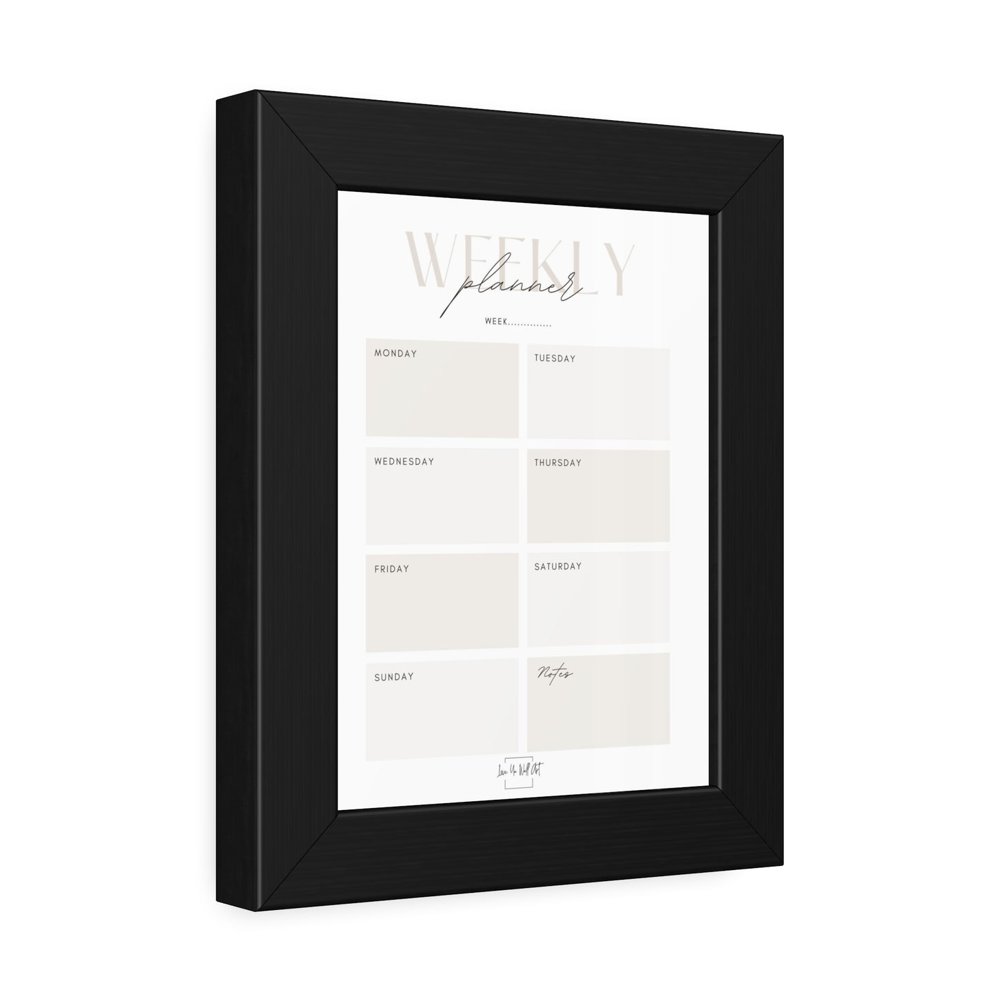 Framed Weekly Planner