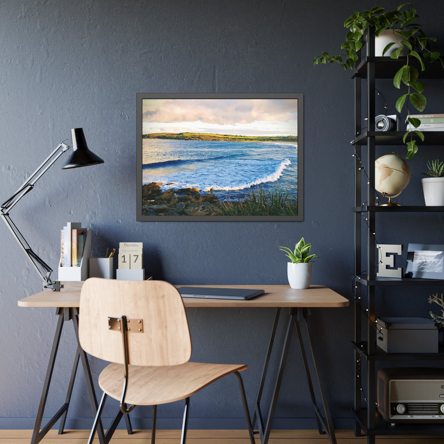 Morning Surf (framed print)