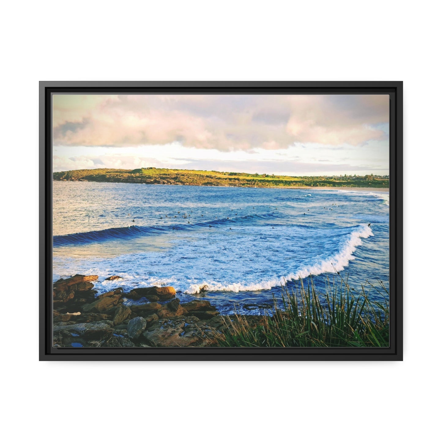 Morning Surf (framed canvas)