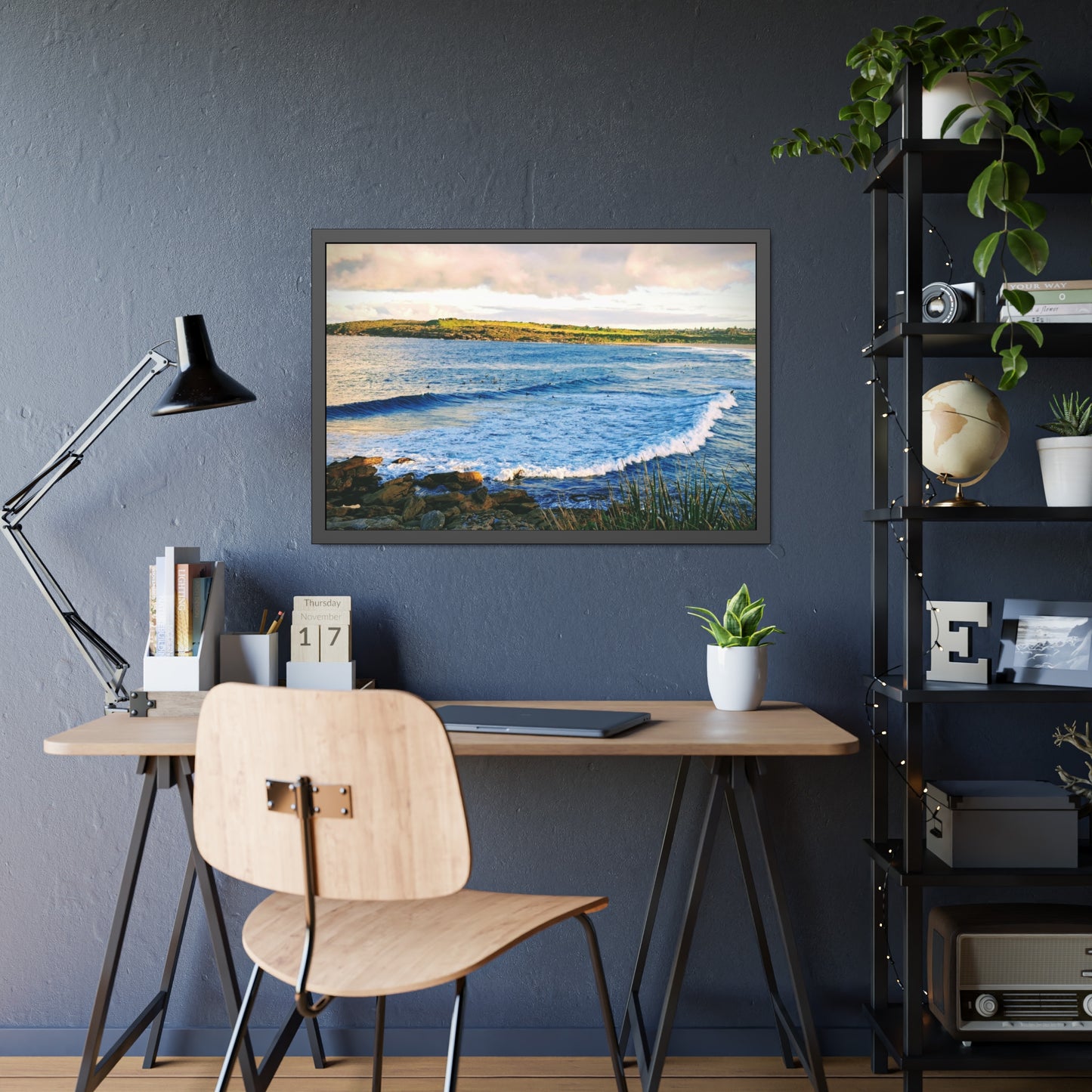 Morning Surf (framed print)