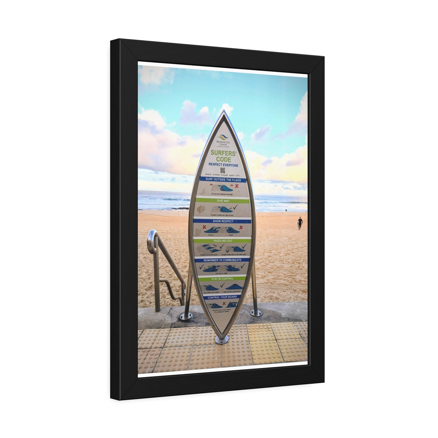 Surfers Code (framed print)