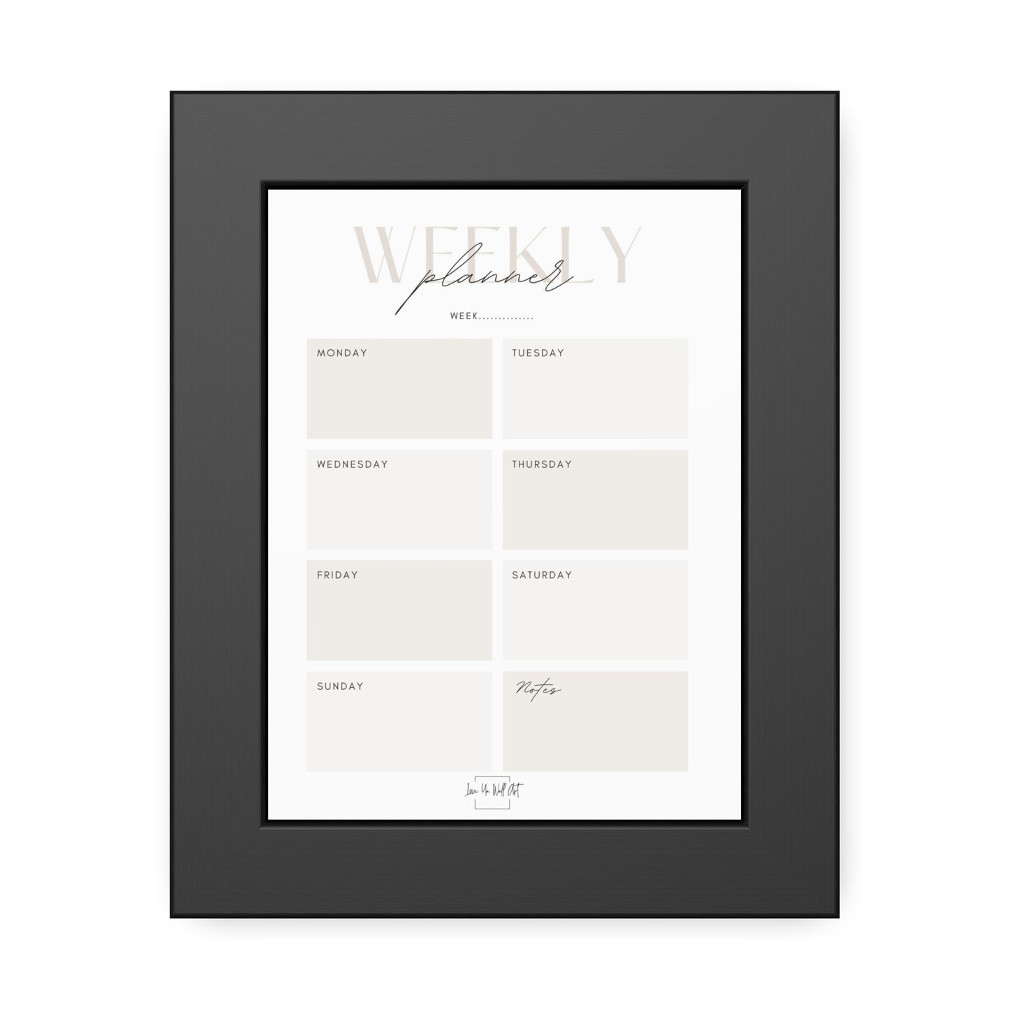 Framed Weekly Planner