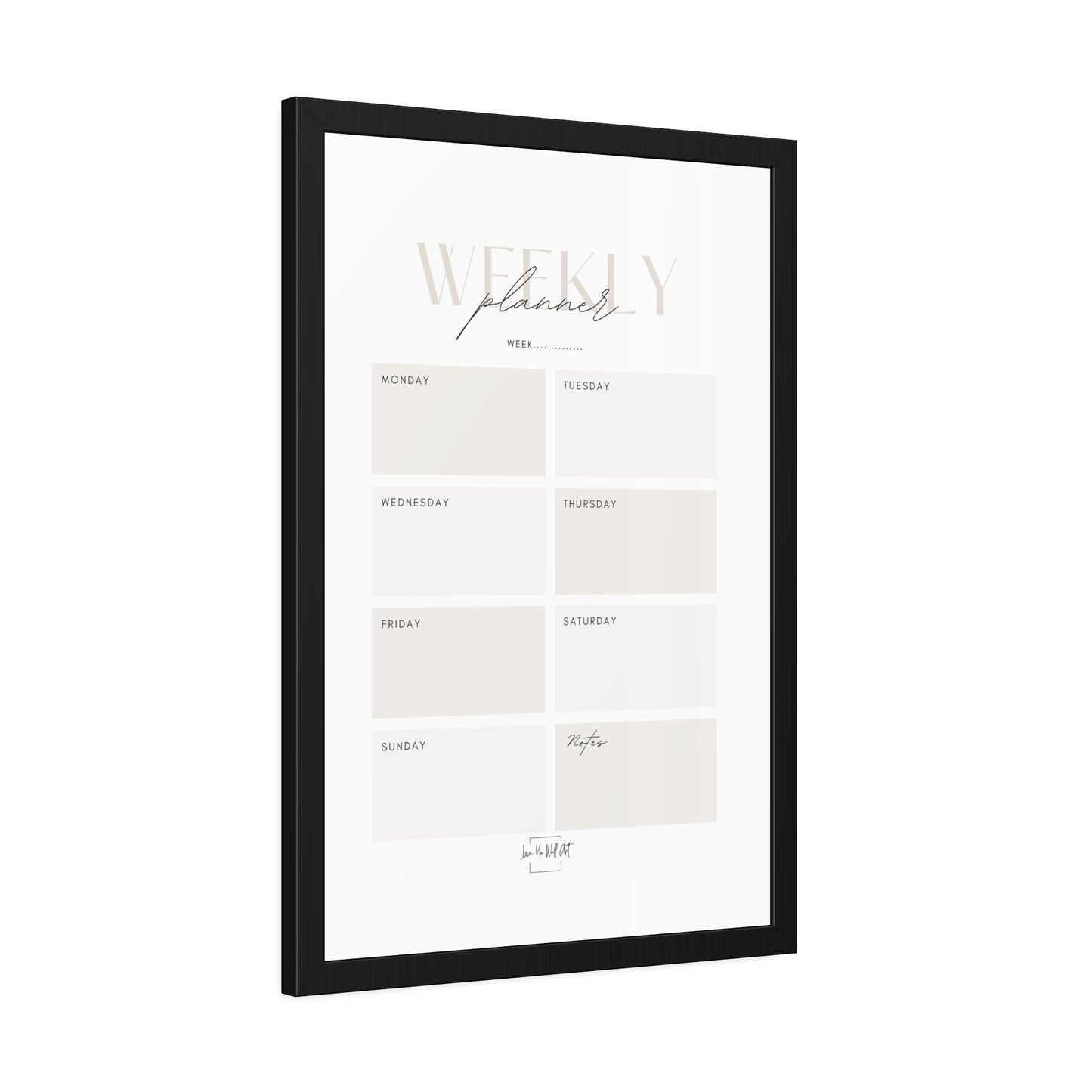 Framed Weekly Planner