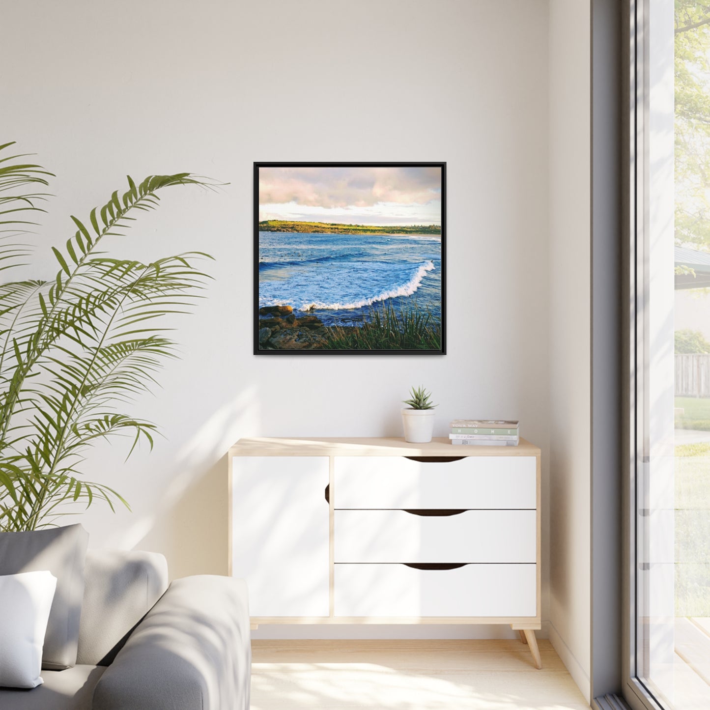 Morning Surf (framed canvas)