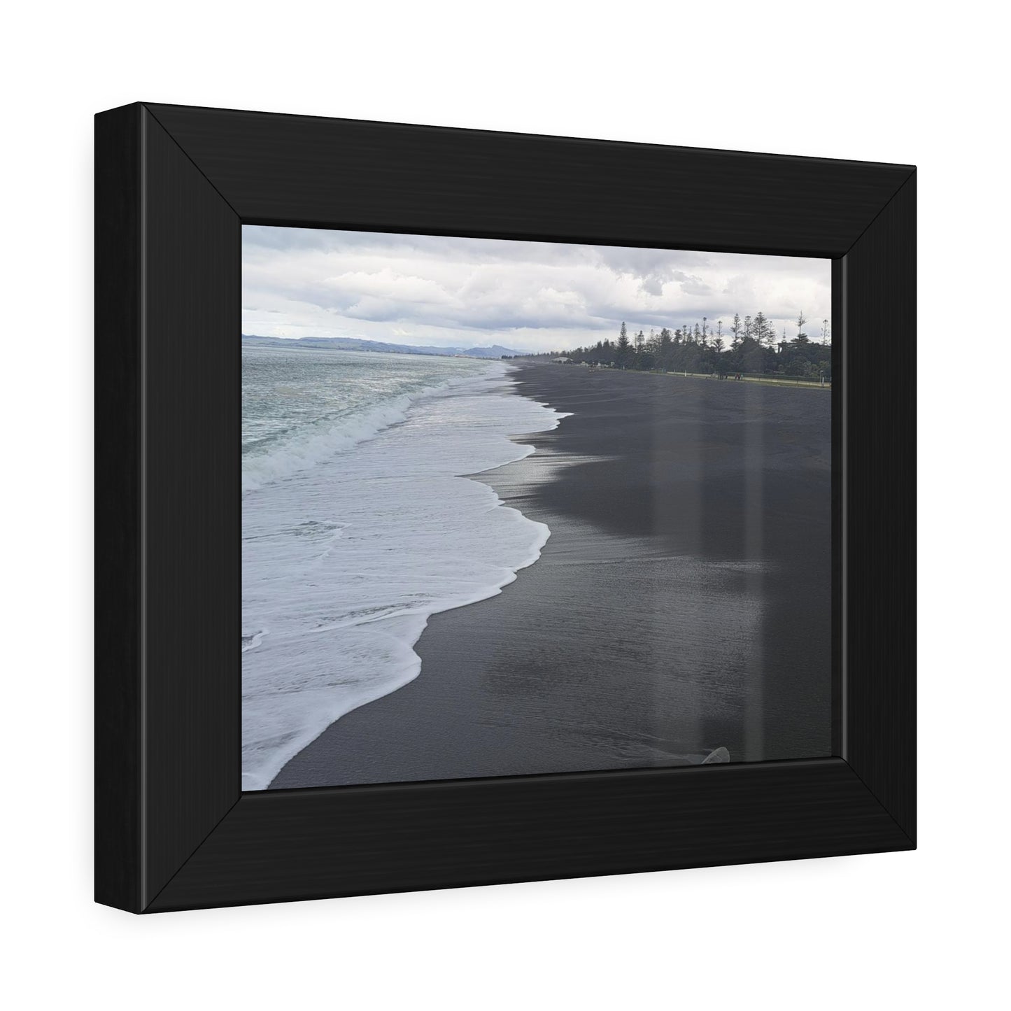 Black Beach (framed print)