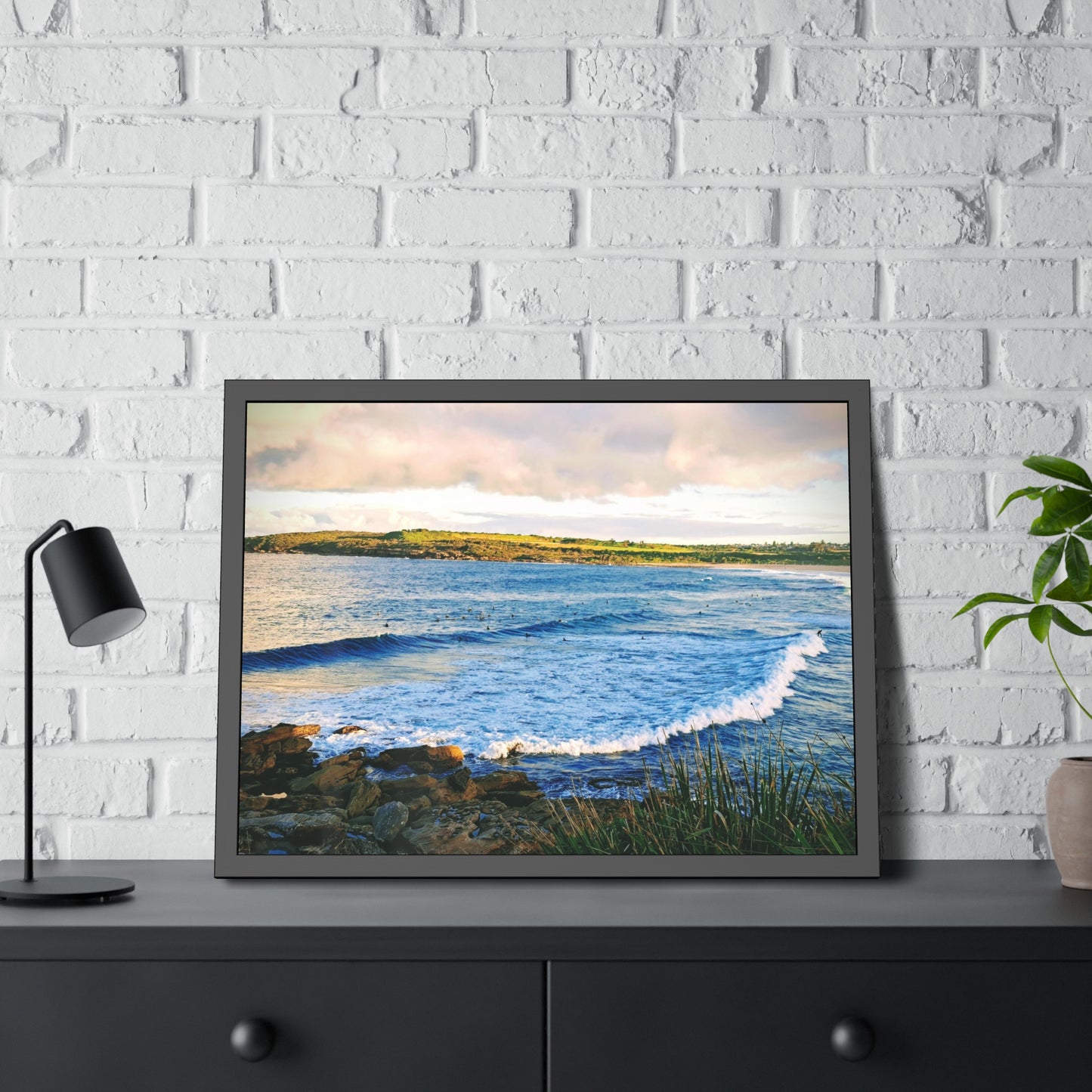 Morning Surf (framed print)