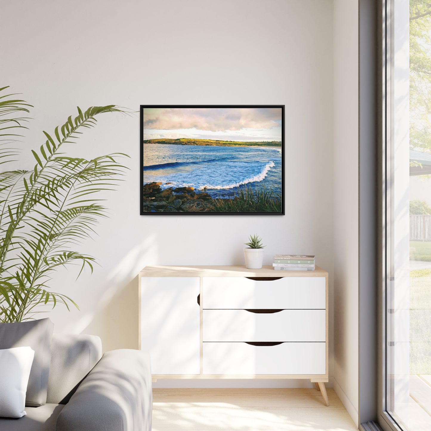 Morning Surf (framed canvas)