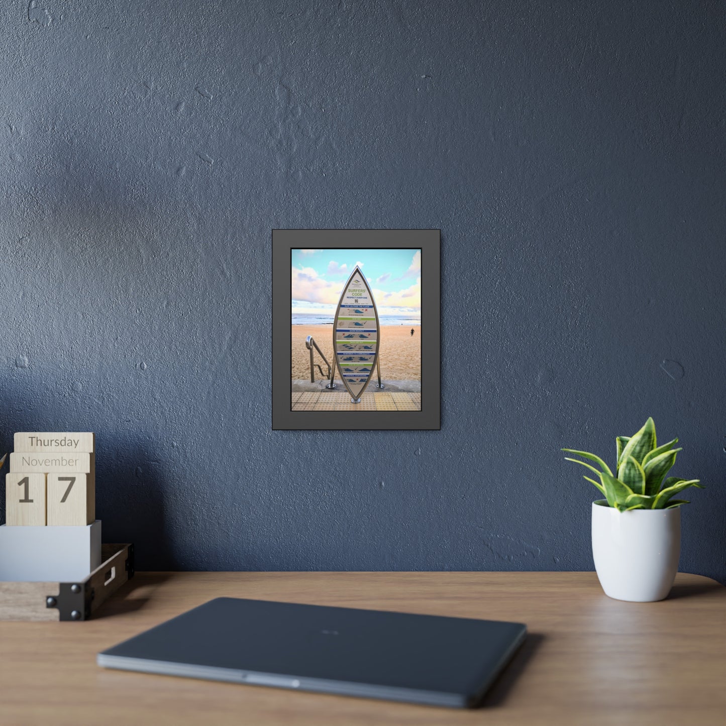 Surfers Code (framed print)