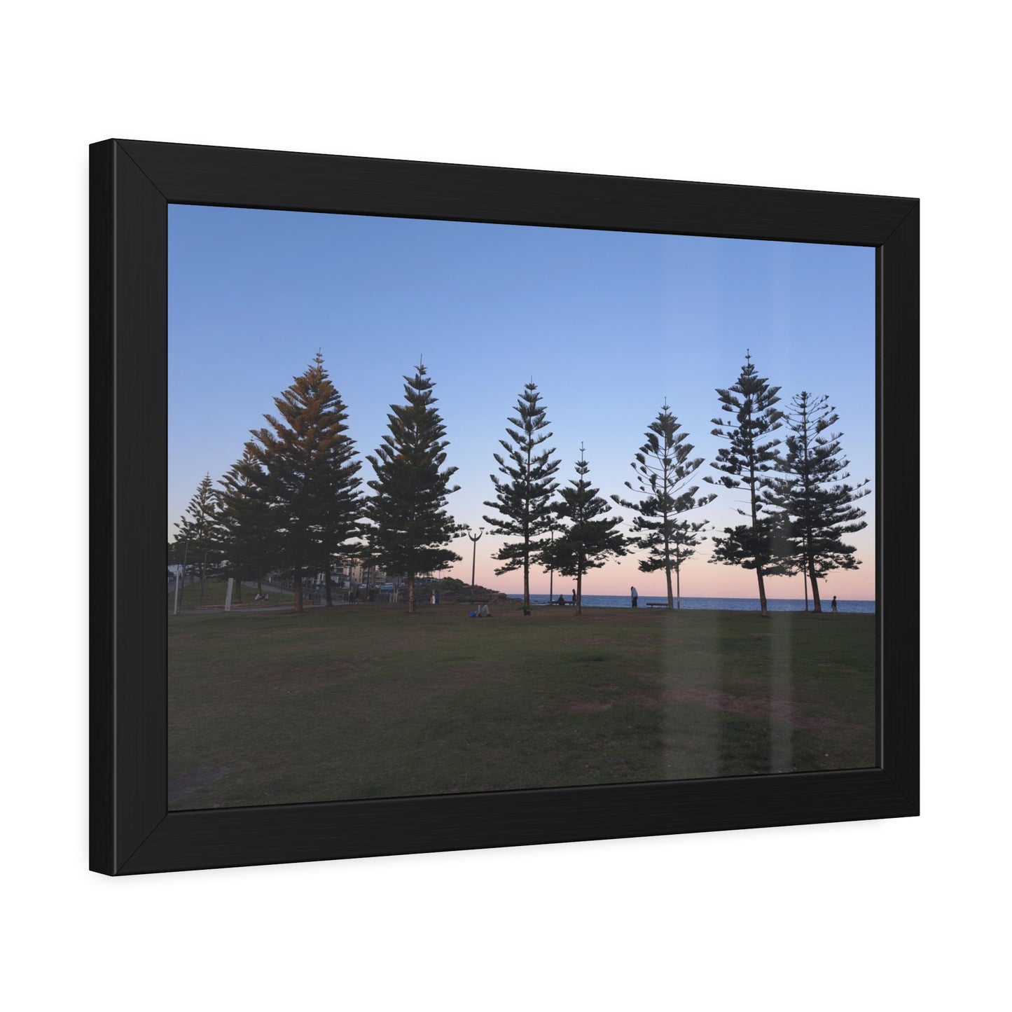 Sunset at the Beach (framed print)