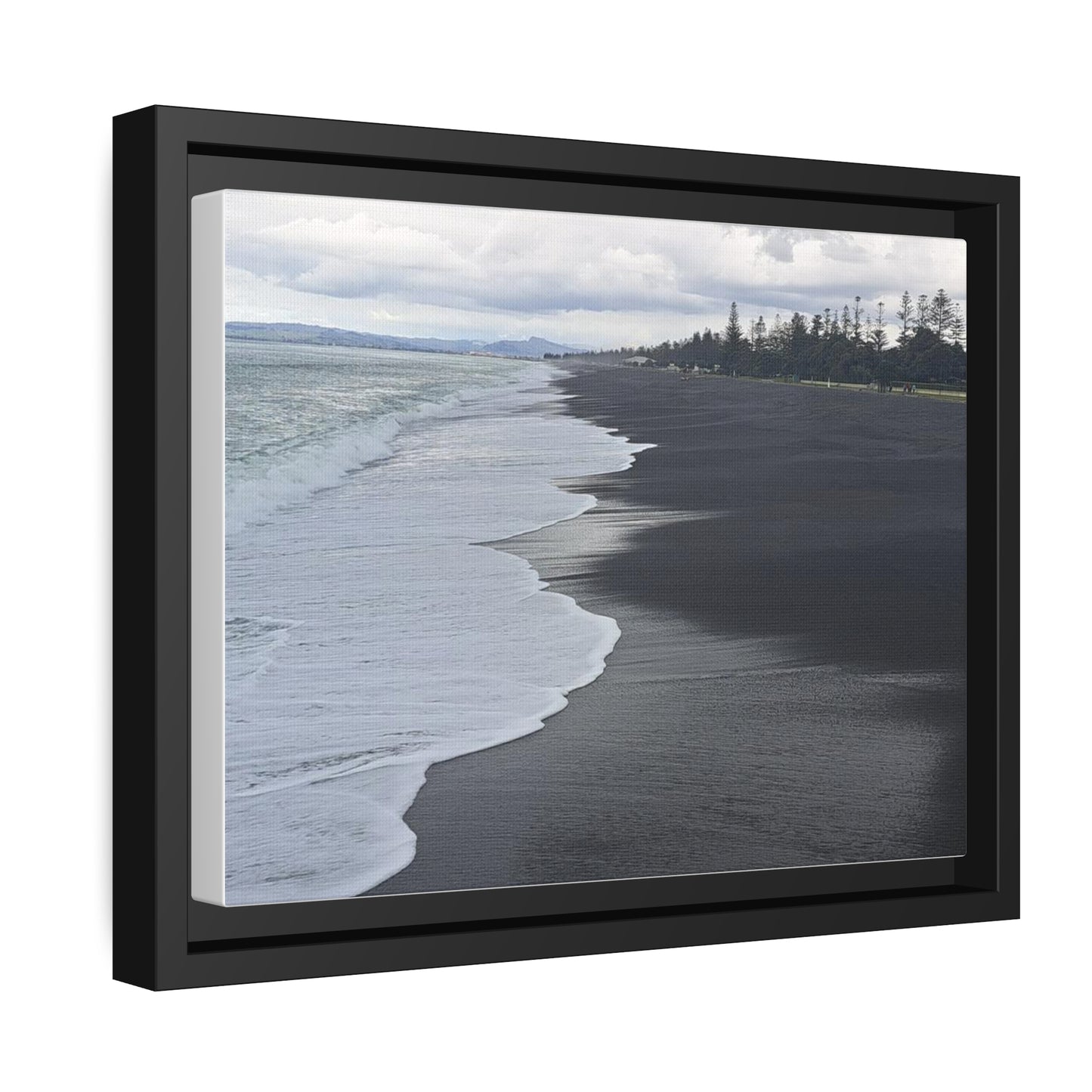 Black Beach (framed canvas)