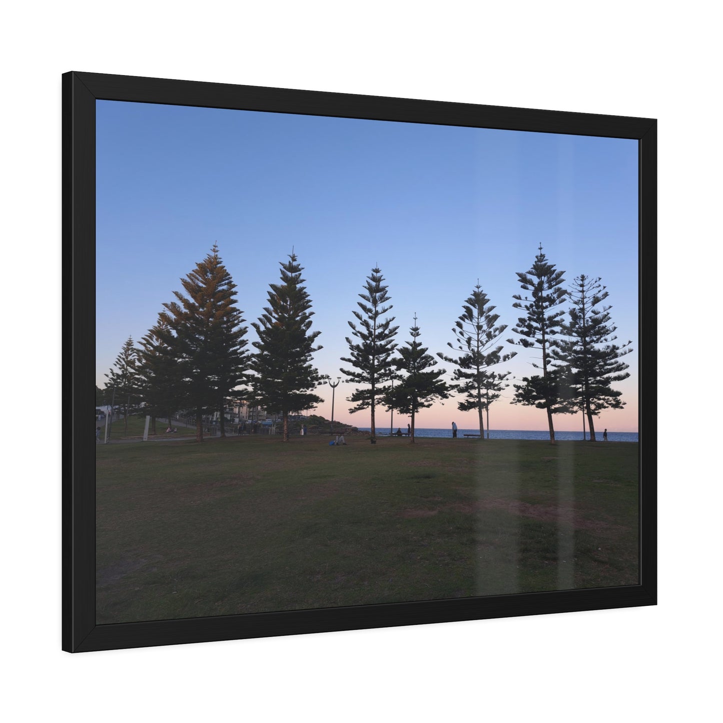 Sunset at the Beach (framed print)