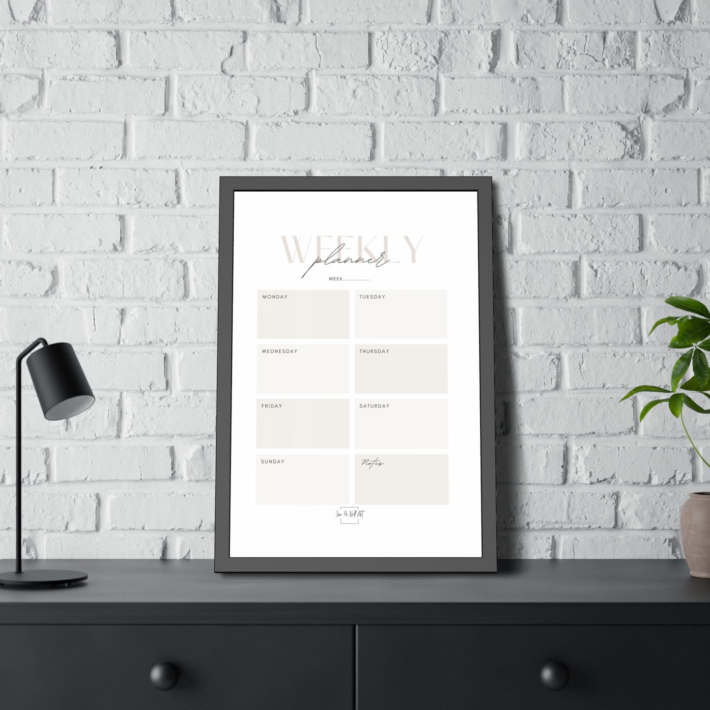 Framed Weekly Planner