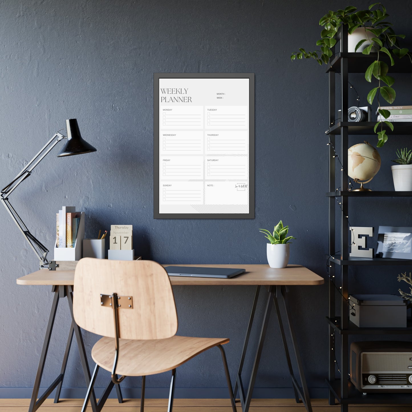 Framed Weekly Planner