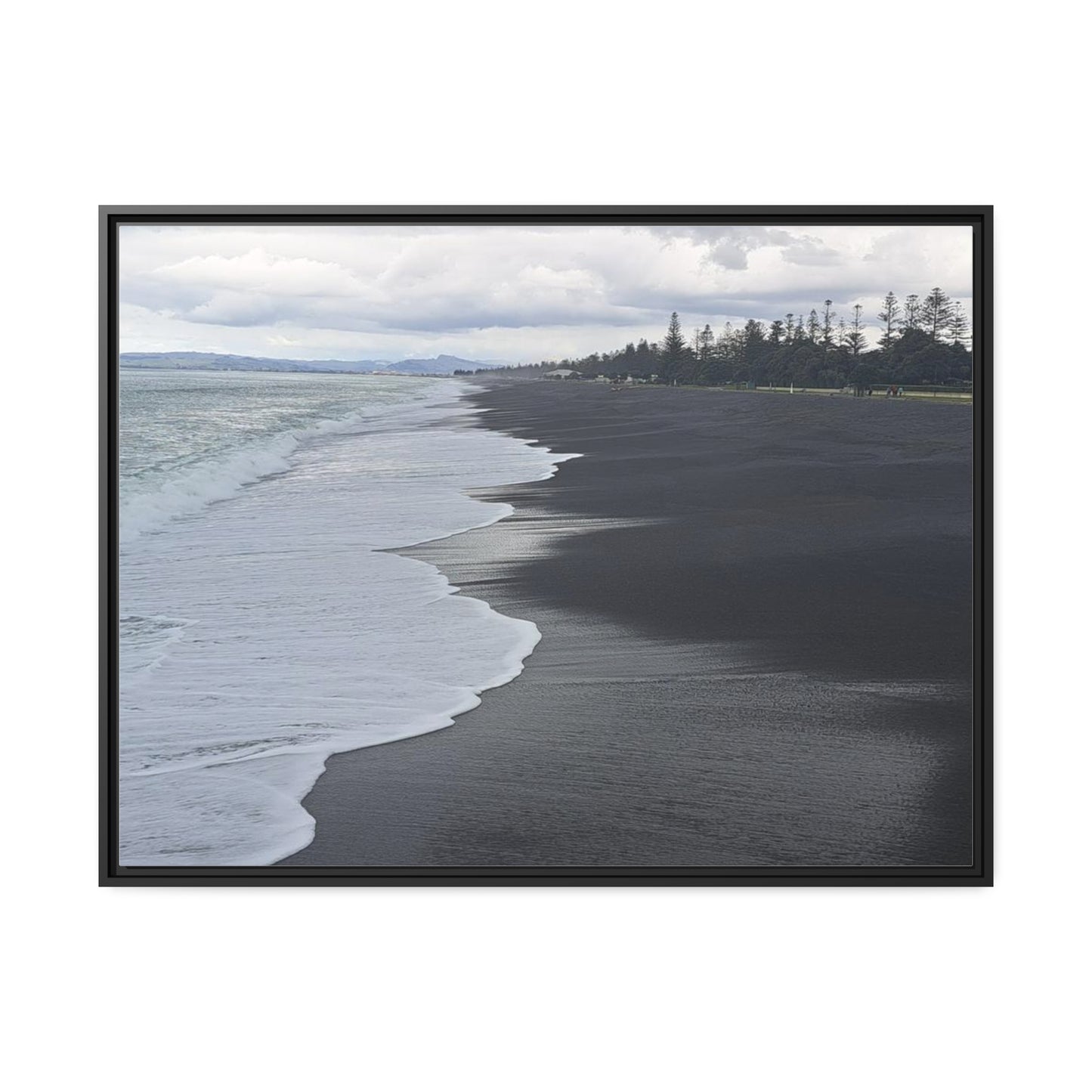 Black Beach (framed canvas)