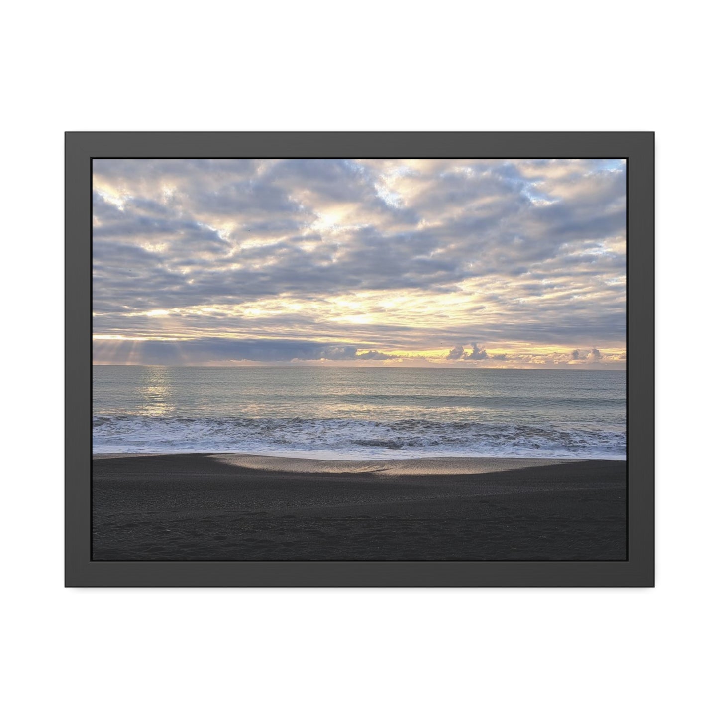 Black Beach (framed print)