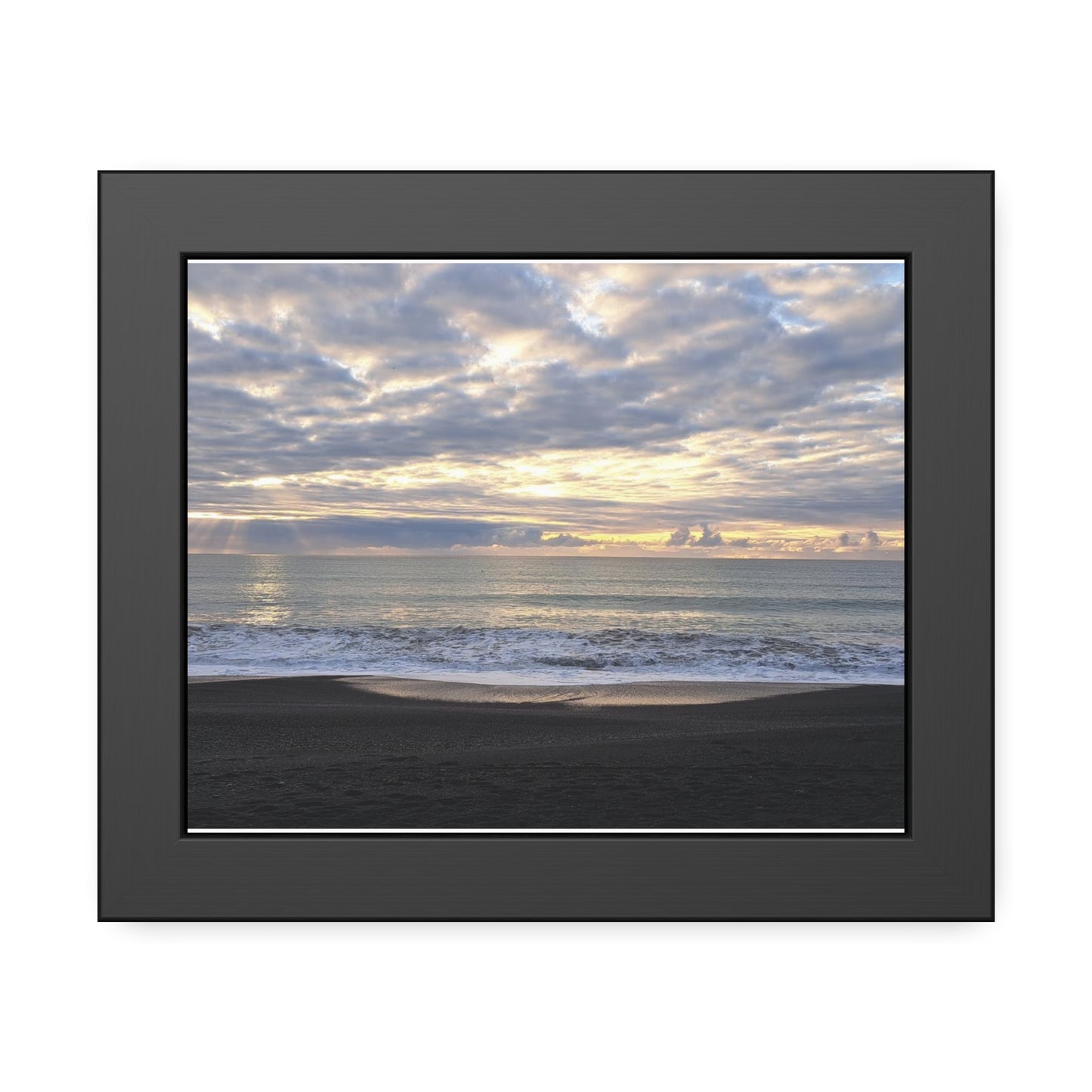 Black Beach (framed print)