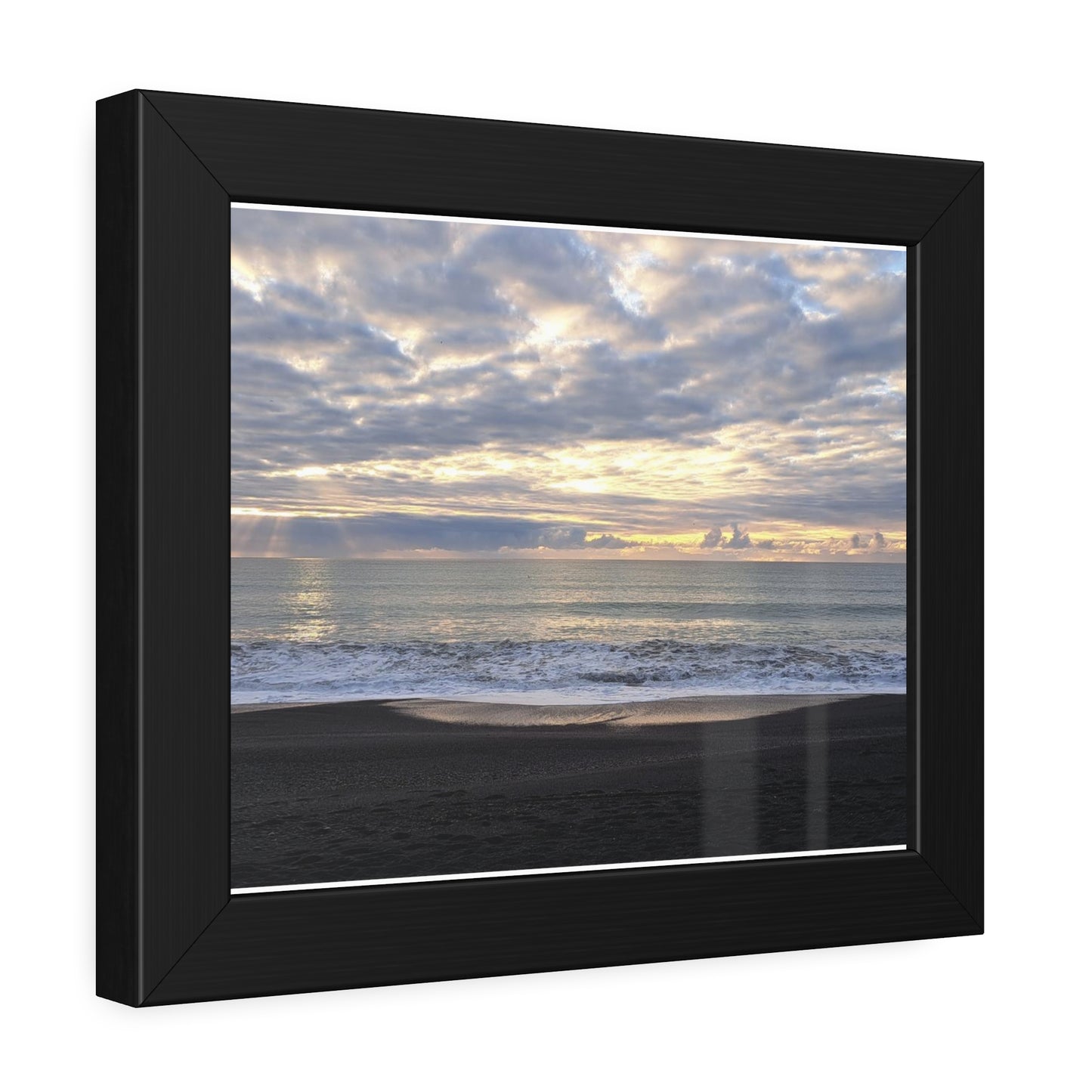 Black Beach (framed print)