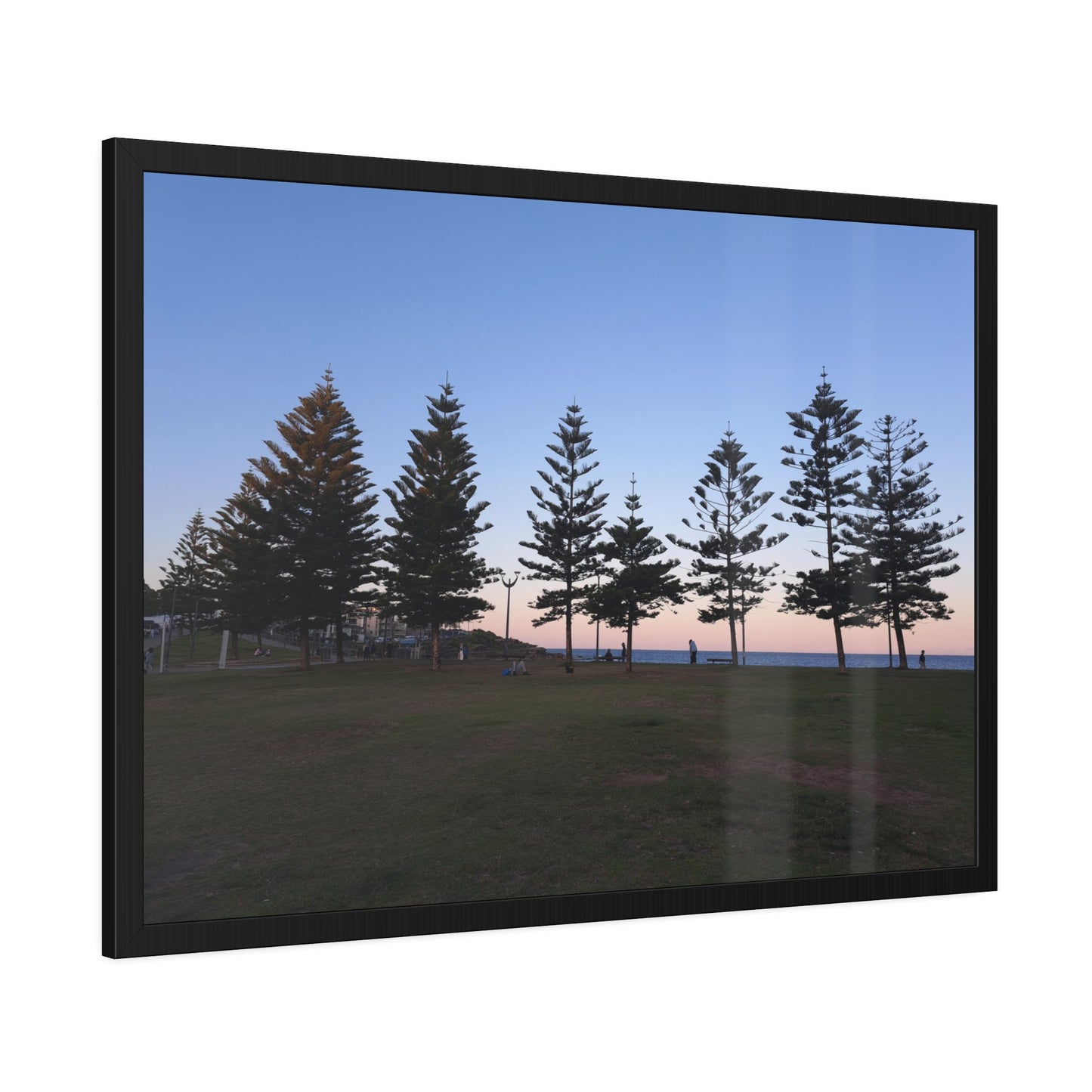 Sunset at the Beach (framed print)