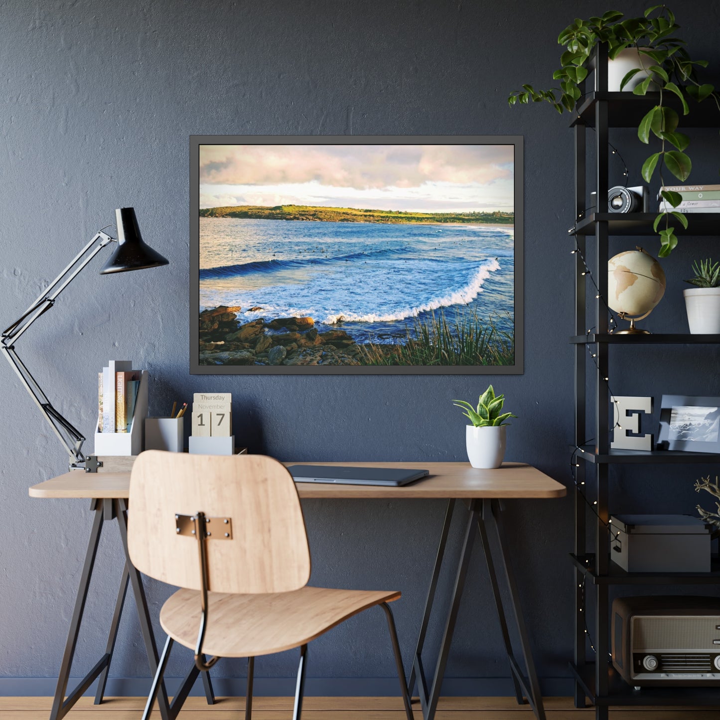 Morning Surf (framed print)