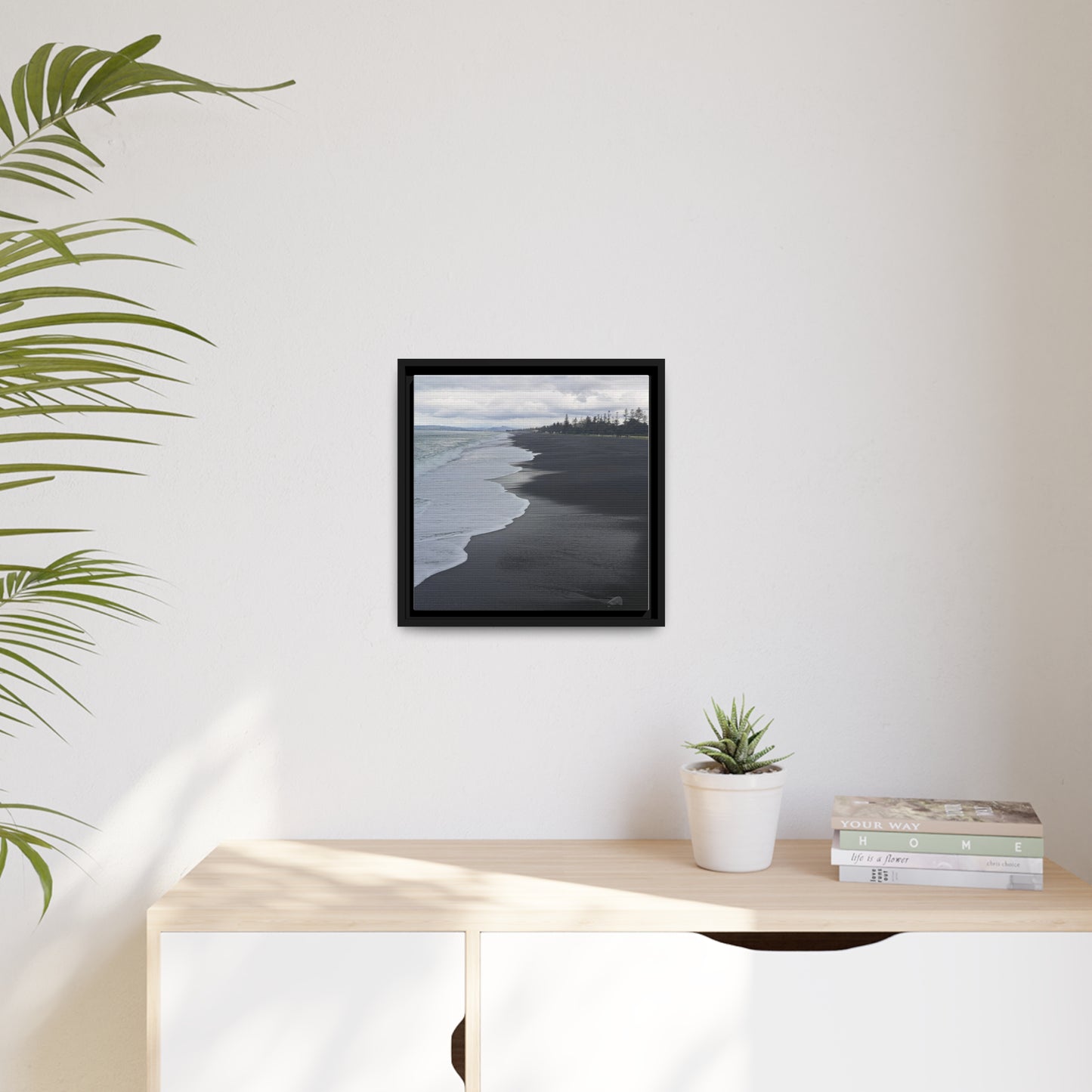 Black Beach (framed canvas)