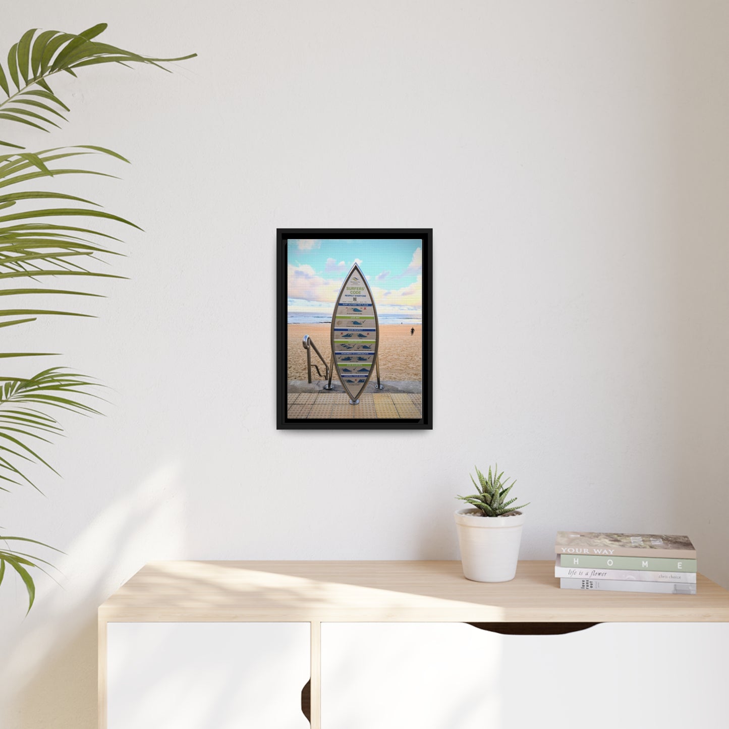 Surfers Code (framed canvas)