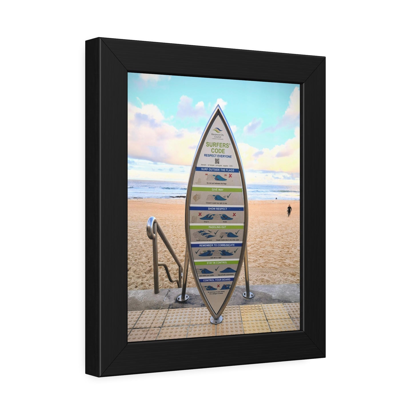 Surfers Code (framed print)