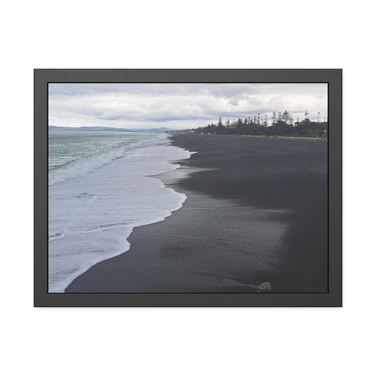 Black Beach (framed print)