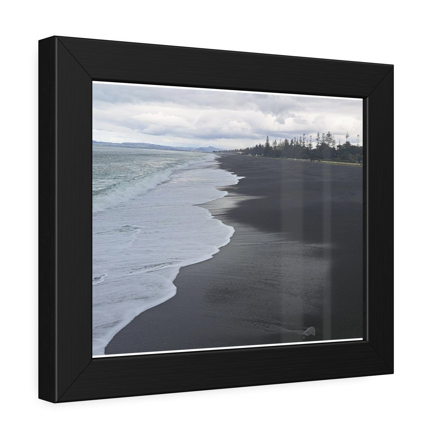 Black Beach (framed print)