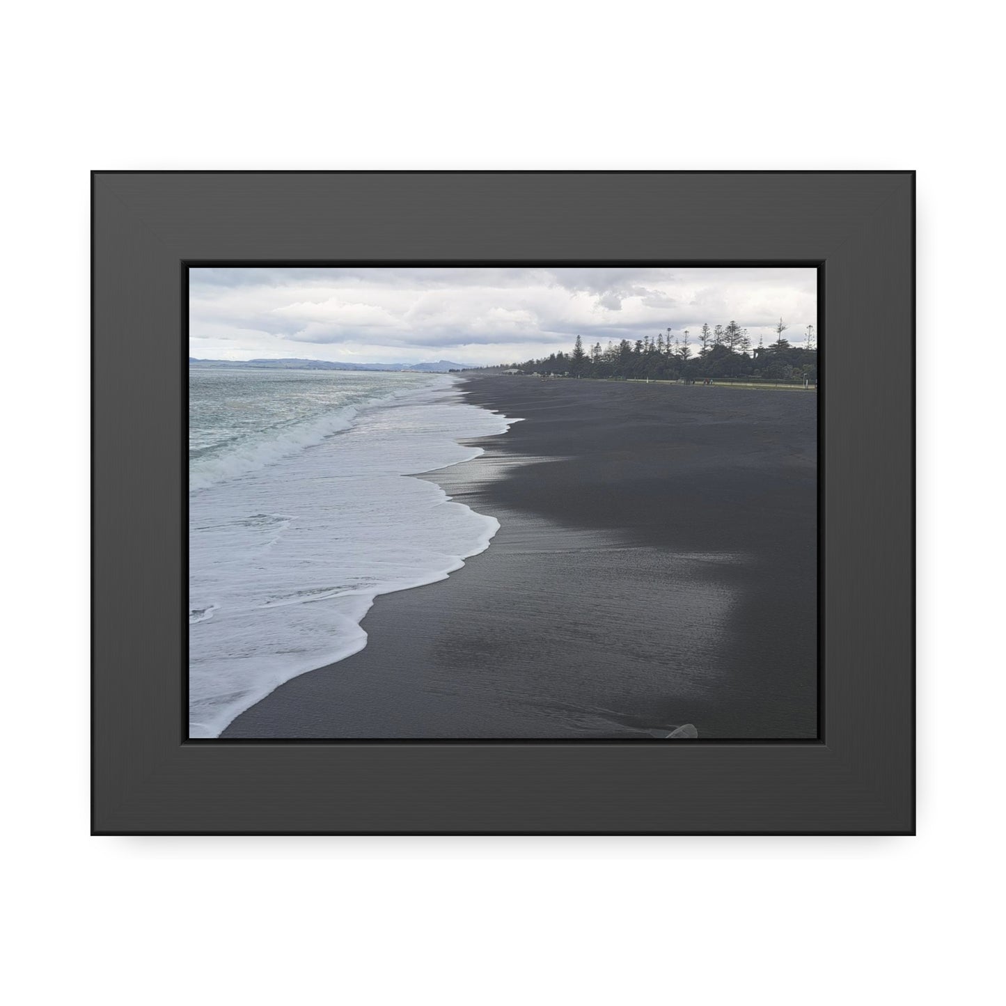 Black Beach (framed print)