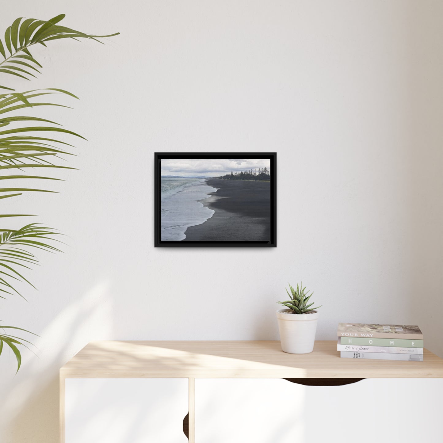 Black Beach (framed canvas)