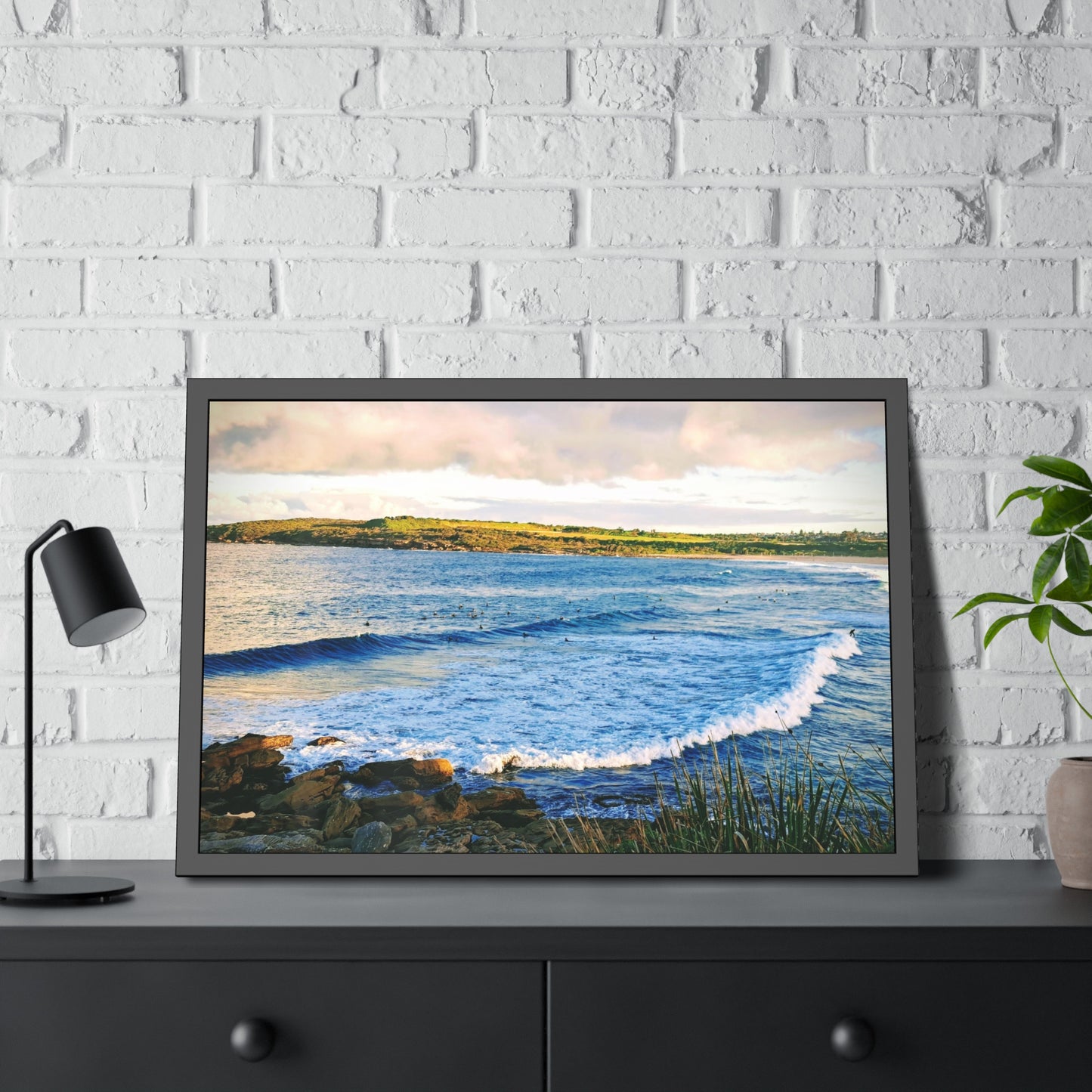 Morning Surf (framed print)