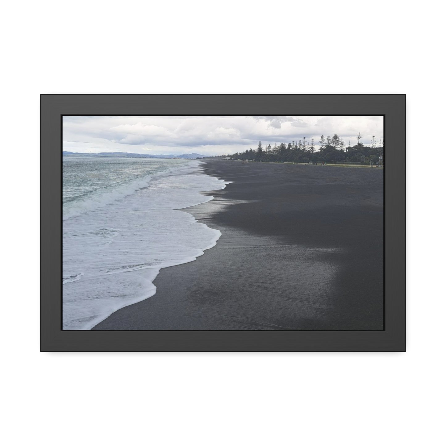 Black Beach (framed print)