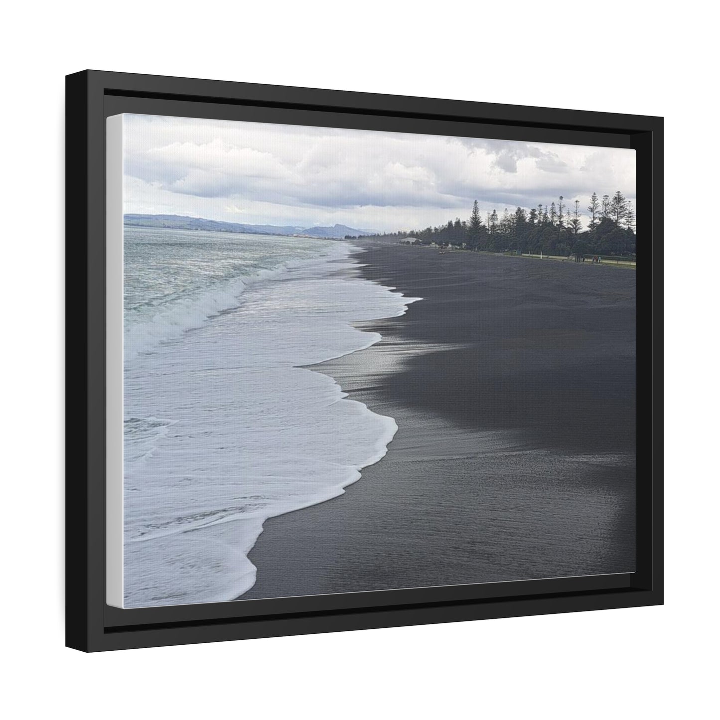 Black Beach (framed canvas)