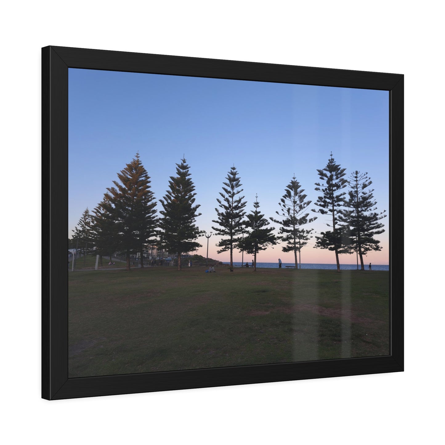 Sunset at the Beach (framed print)