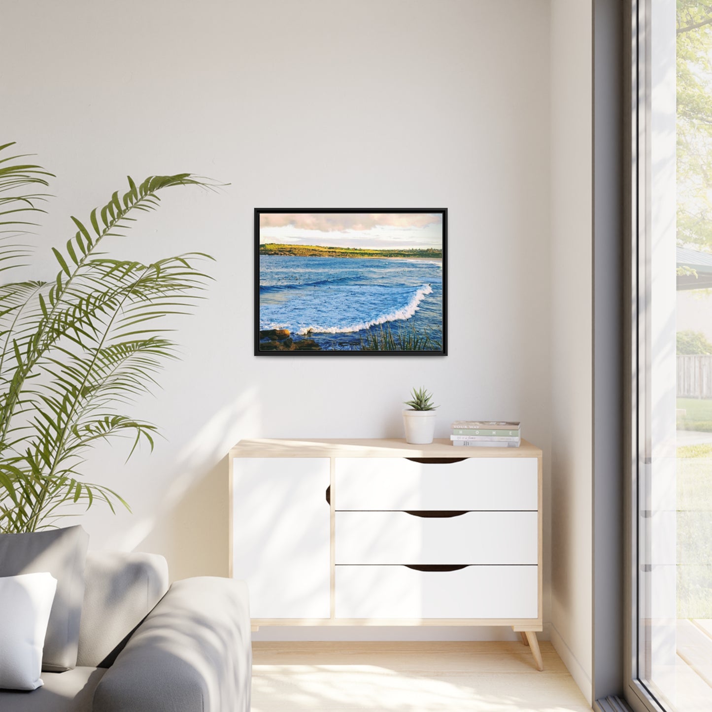 Morning Surf (framed canvas)